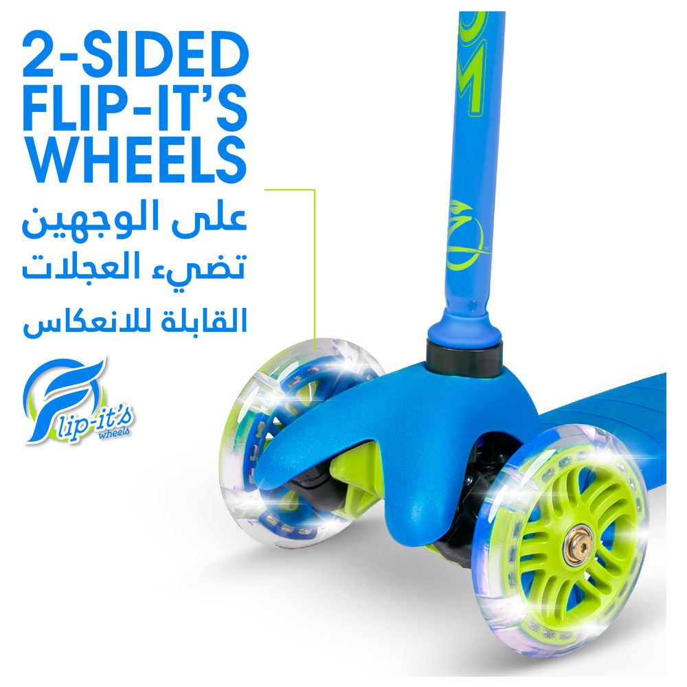 Madd Gear - Zycom Zinger Light-Up Scooter With Helmet - Blue/Green