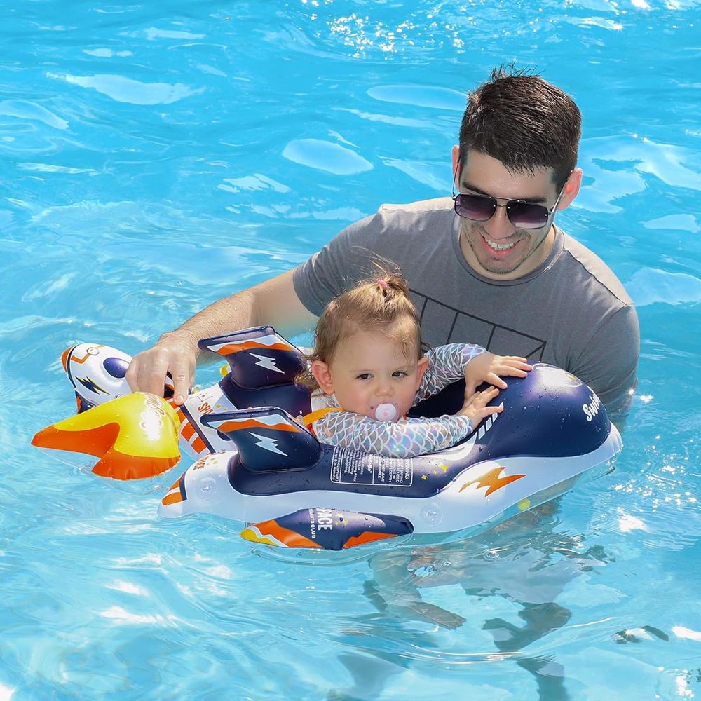 Swimbobo - Baby Swimming Float With Sun Canopy - Space