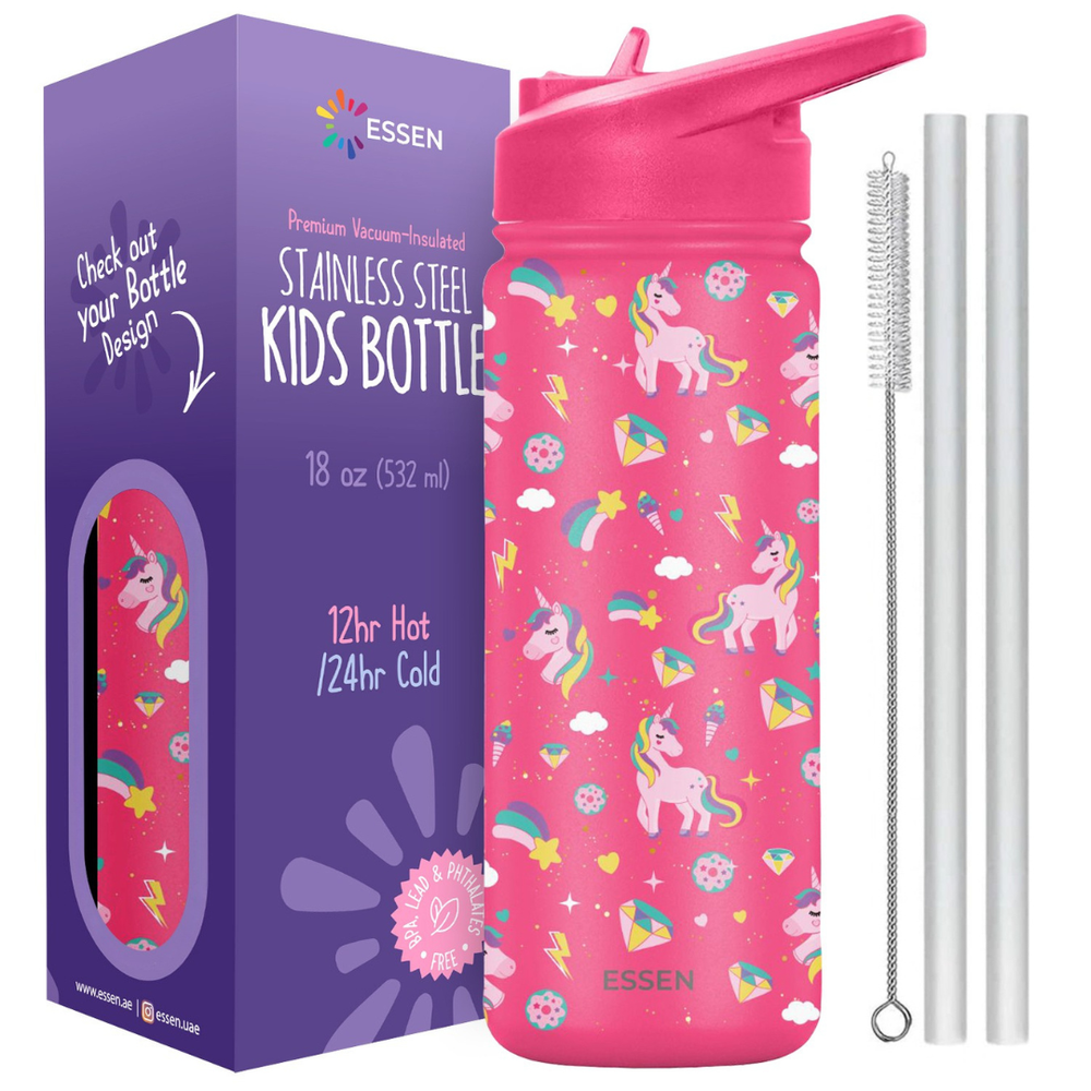 Essen - Stainless Steel Water Bottle - Unicorn - 532ml