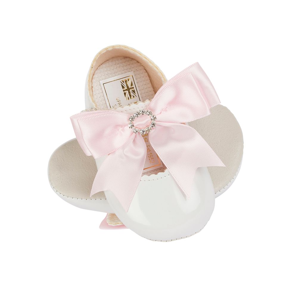 إيرلي ديز - حذاء ما قبل المشي ديامانت - أبيض ووردي