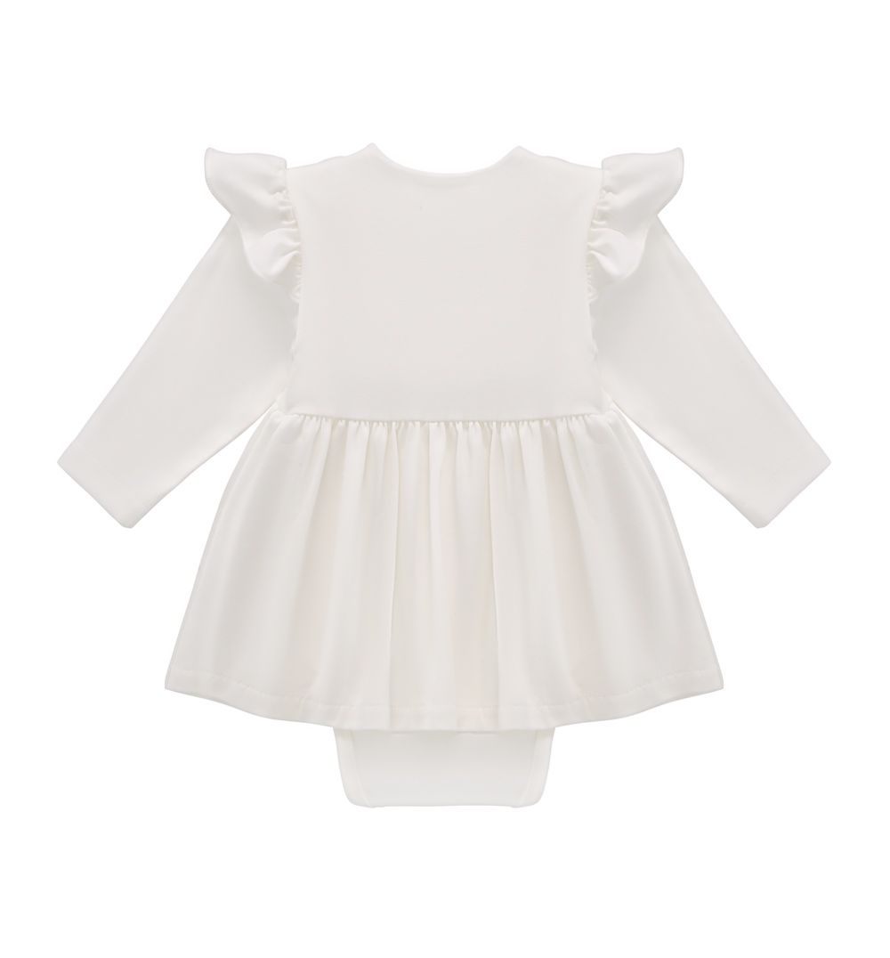 صوفيا - فستان بودي سوت بأكمام طويلة - عاجي