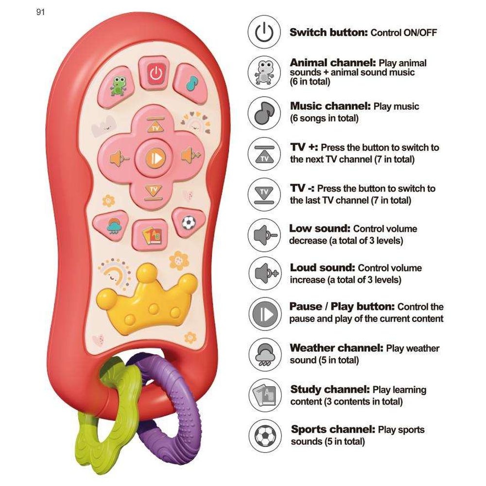 Little Learners - Kids Remote Control - Red
