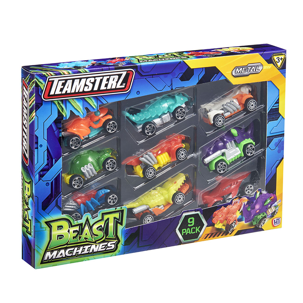 تيمستيرز - مجموعة سيارات داي كاست وحوش - 9 قطع
