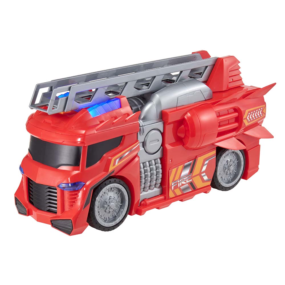 تيمسترز - سيارة إطفاء مع إضاءة وصوت - أحمر