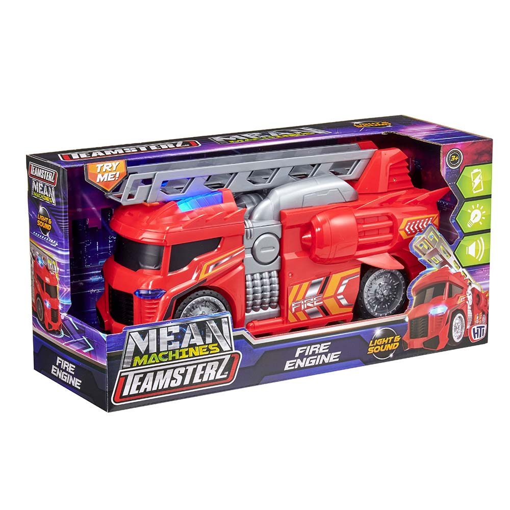 تيمسترز - سيارة إطفاء مع إضاءة وصوت - أحمر