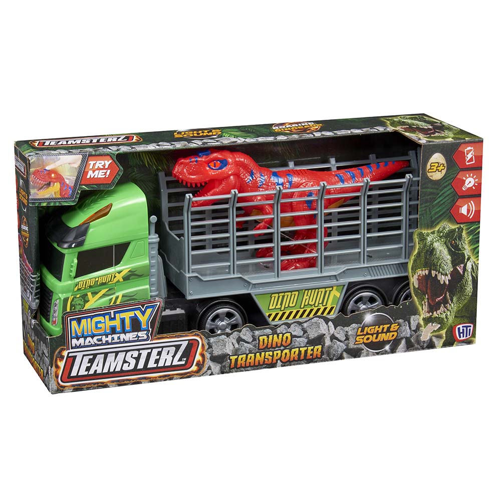 تيمسترز - سيارة ناقلة الديناصورات الصغيرة مع ضوء وصوت