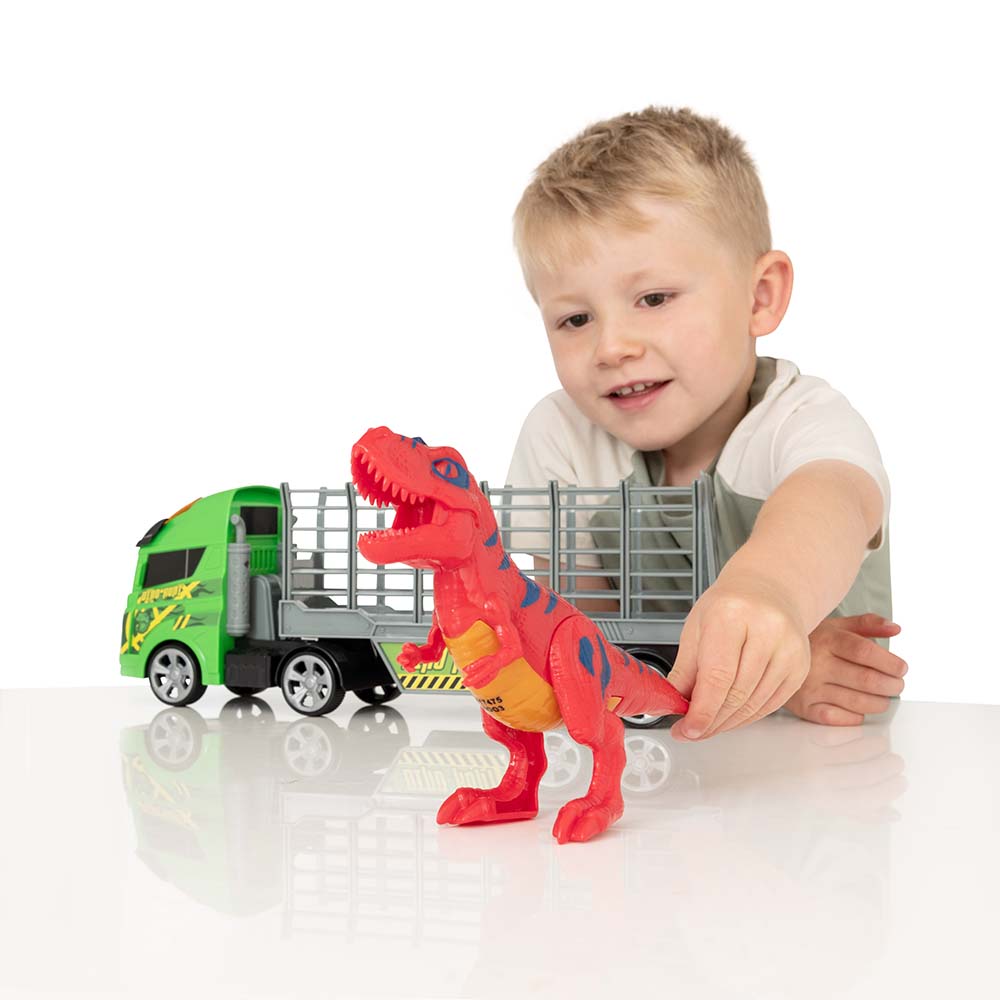 تيمسترز - سيارة ناقلة الديناصورات الصغيرة مع ضوء وصوت
