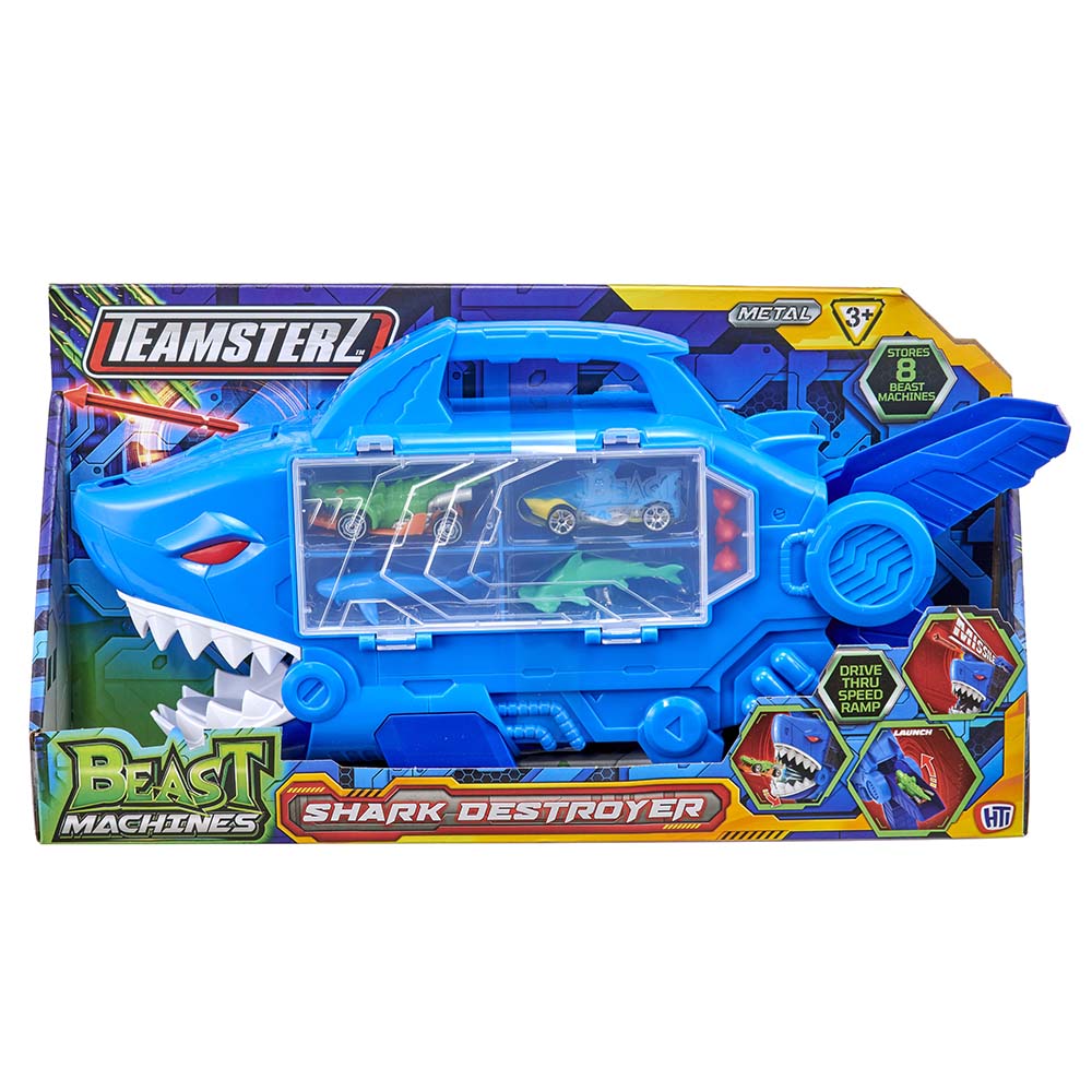تيمستيرز - مدمر القرش مع سيارتين وقرشين - أزرق