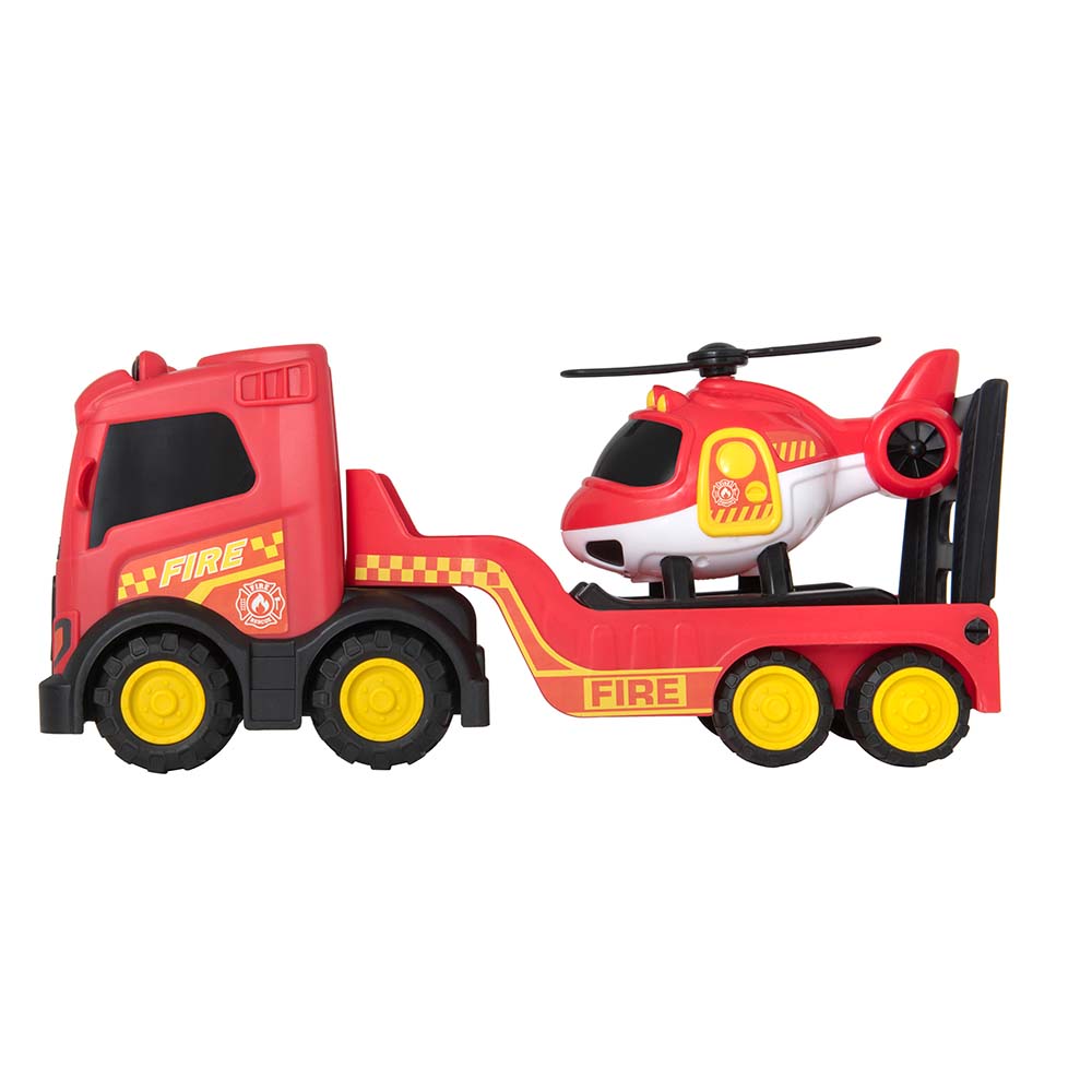 Teamsterz - Chunky Trucks Fire Mega Transporter With Helicopter