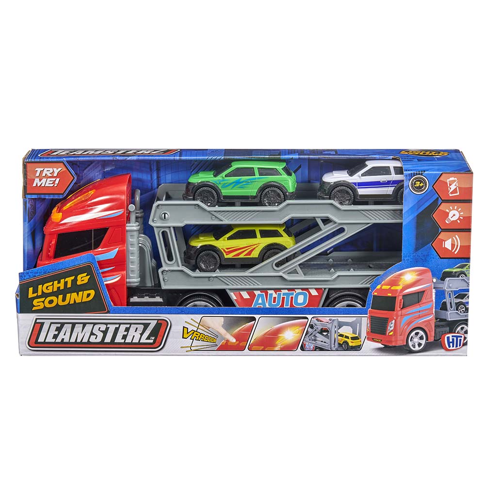 تيمستيرز - ناقلة بأضواء وأصوات مع 3 سيارات