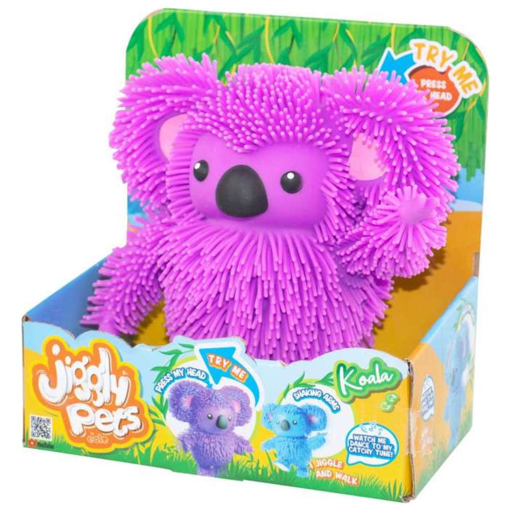 Eolo - Jiggly Pets Rubbery Walking Koala Interactive Toy - Purple