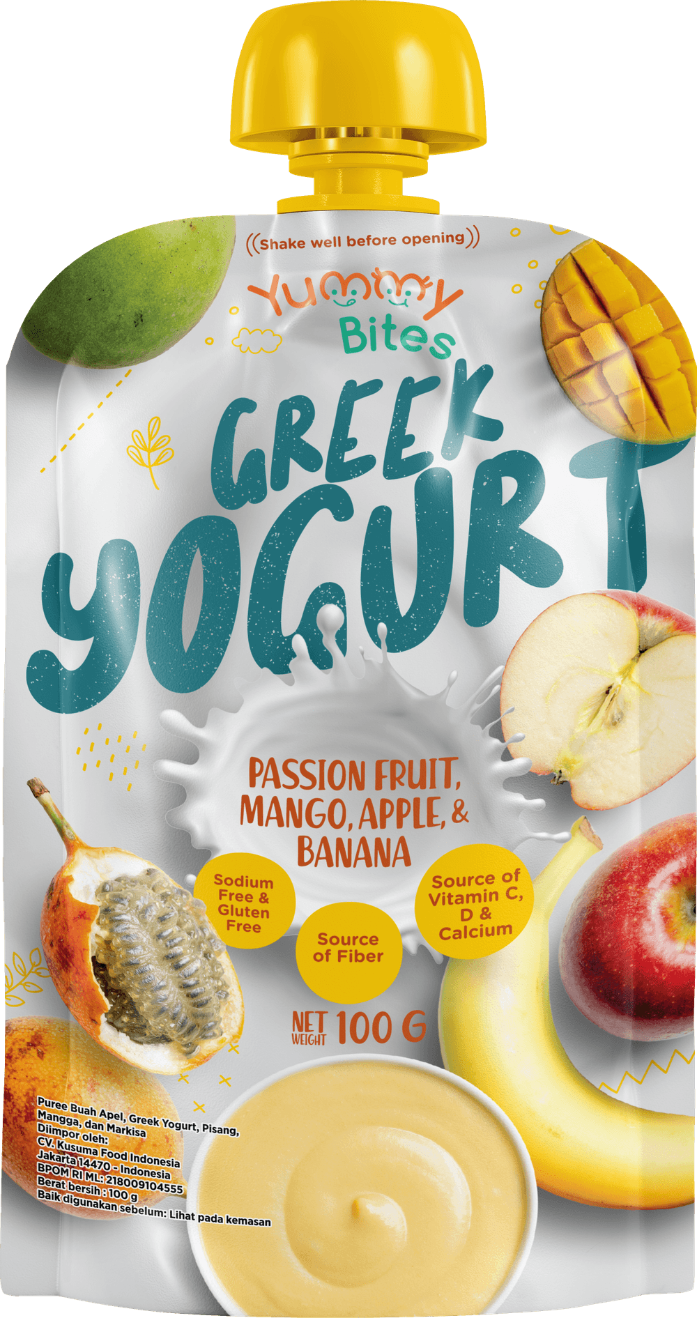 Yummy Bites - Greek Yogurt Passion Fruit, Mango, Apple & Banana 100g