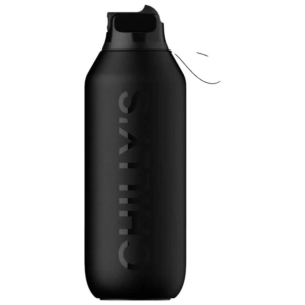 Chillys - Series 2 Flip Stainless Steel Water Bottle - Abyss Black - 500 ml