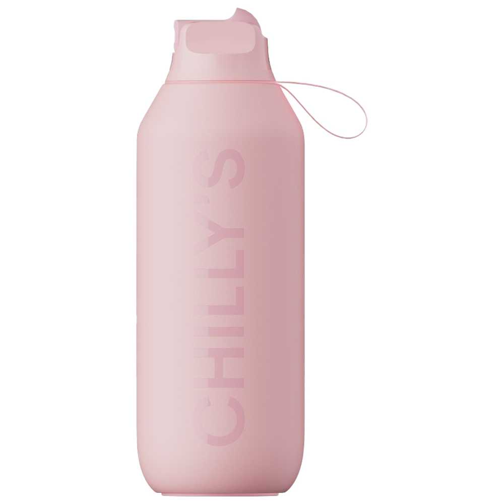 Chillys - Series 2 Flip Stainless Steel Water Bottle - Blush Pink - 500 ml