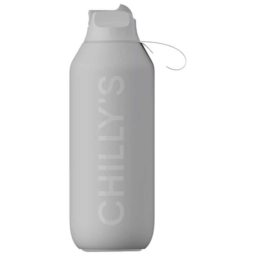 Chillys - Series 2 Flip Stainless Steel Water Bottle - Granite Grey - 500 ml
