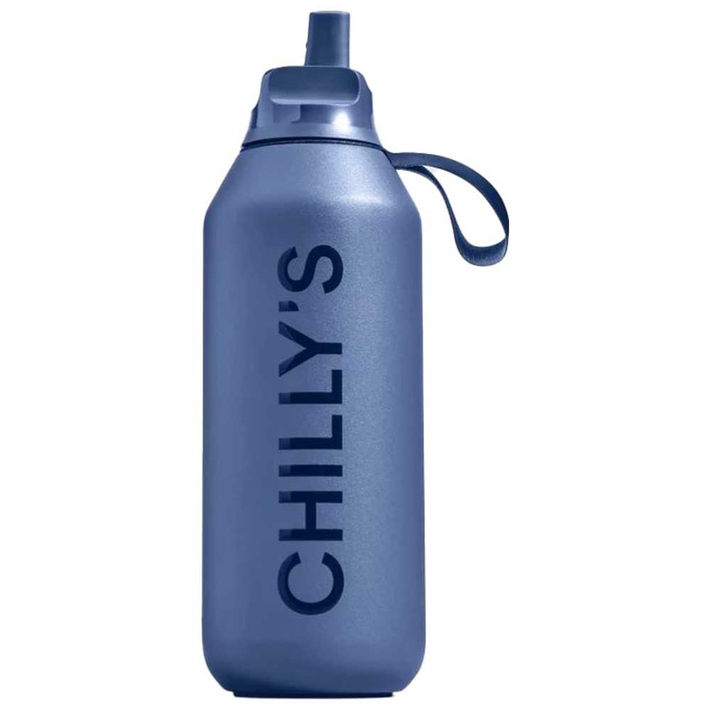 Chillys - Series 2 Flip Stainless Steel Water Bottle - Whale Blue - 500 ml