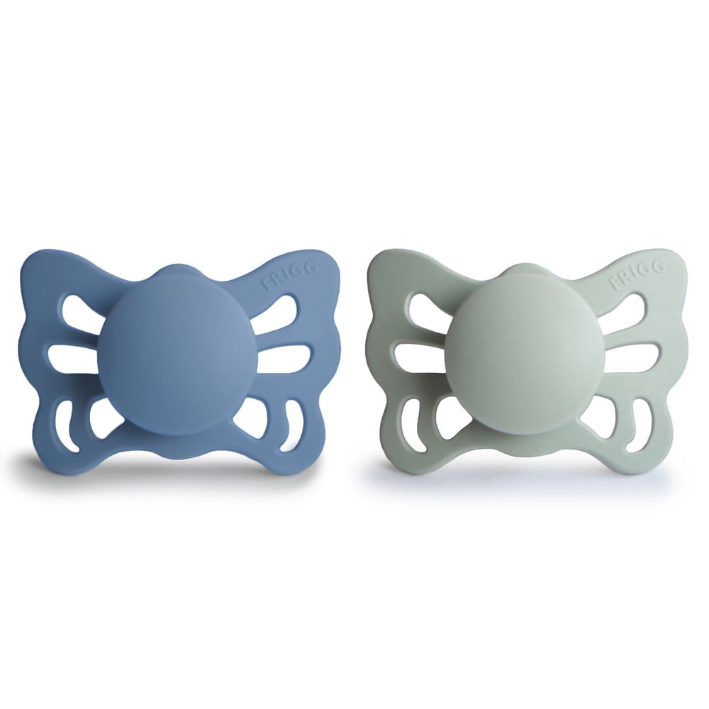 Frigg - Butterfly Anatomical Pacifier 0-6M - S1 - Ocean VieWithSage - 2 Pcs