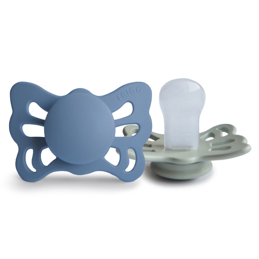 Frigg - Butterfly Anatomical Pacifier 0-6M - S1 - Ocean VieWithSage - 2 Pcs