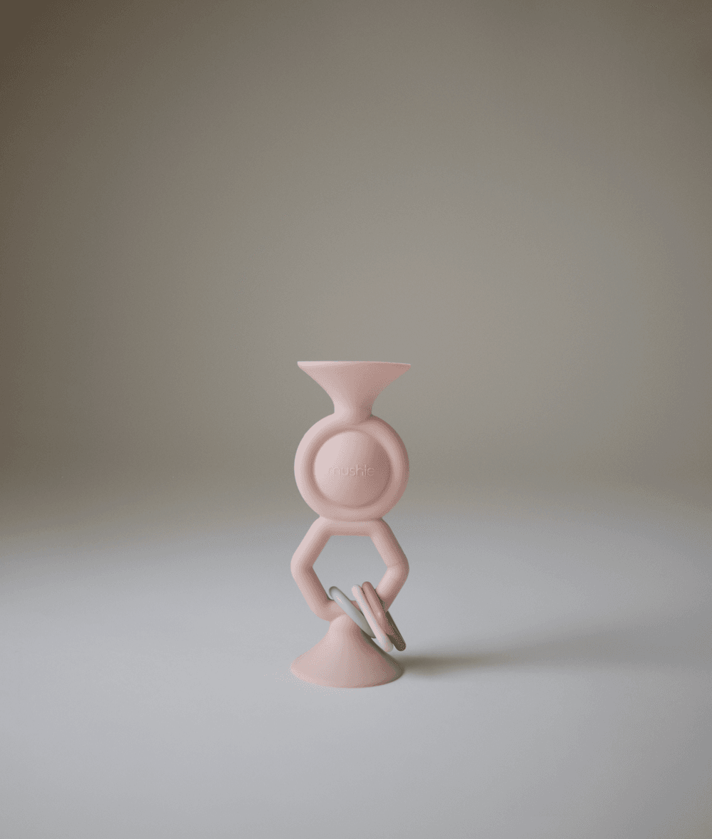Mushie - HexaPop Early Learning Suction Toy - Blush