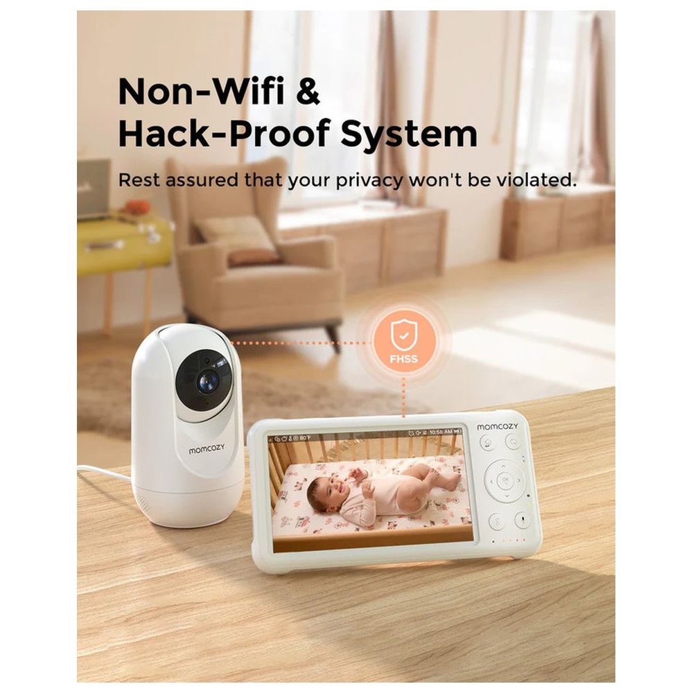 موم كوزي - جهاز مراقبة الأطفال عالي الدقة - أبيض