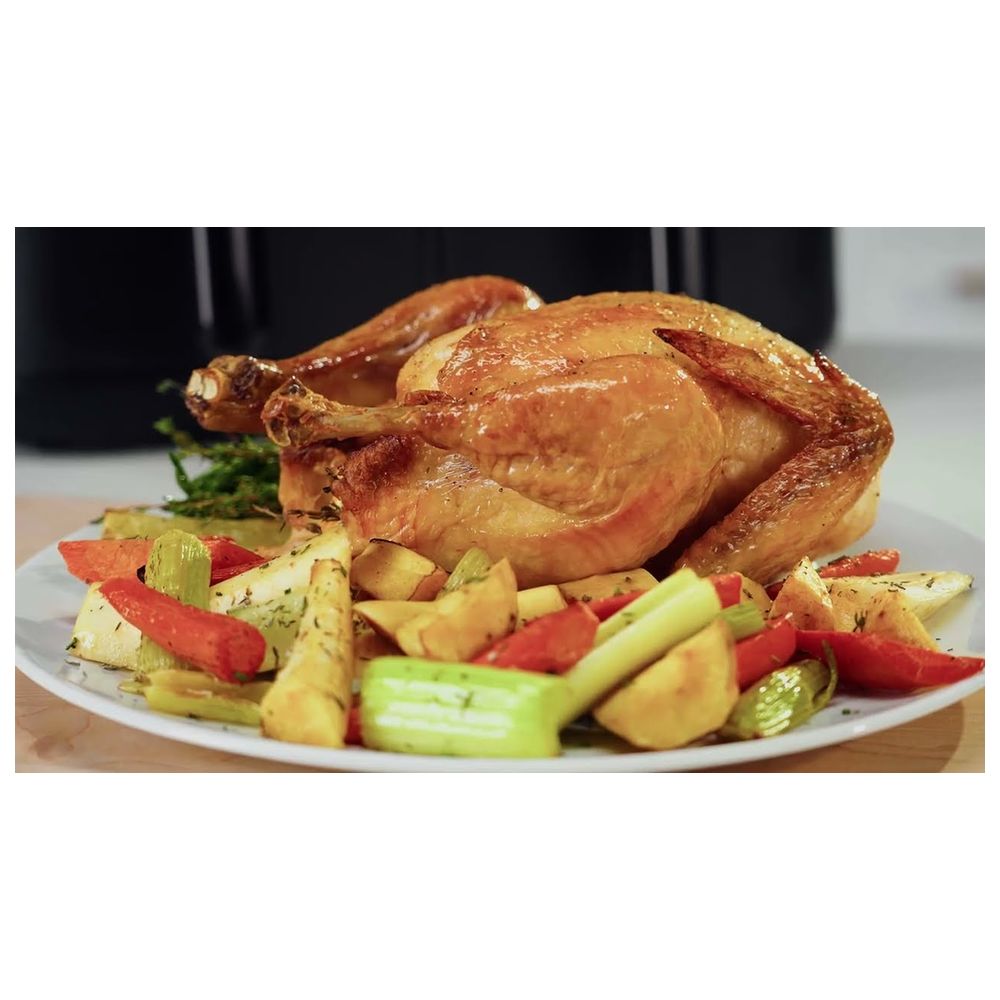 Nutricook Duo 2 Vision Air Fryer (8.5 L, 2400 W) – Dual Zones with Clear View Windows – Preset Programs, Easy Clean – Family Cooking – Black – For Mum