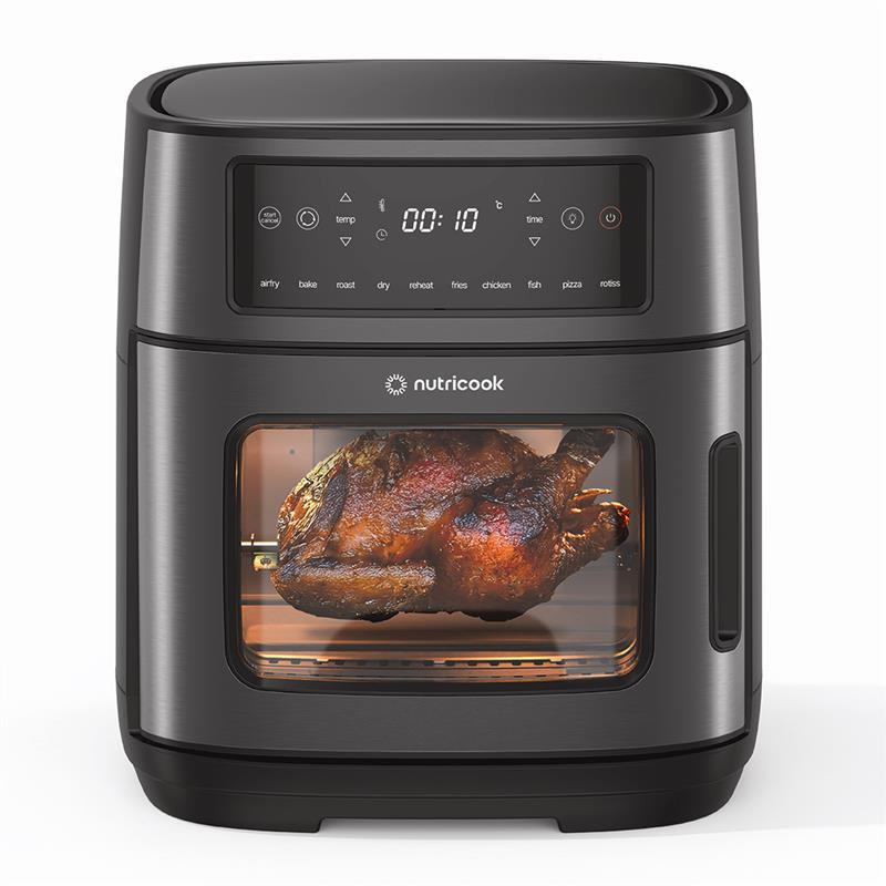 Nutricook Air Fryer Oven With Rotisserie - Black - 12 L - 1900 W