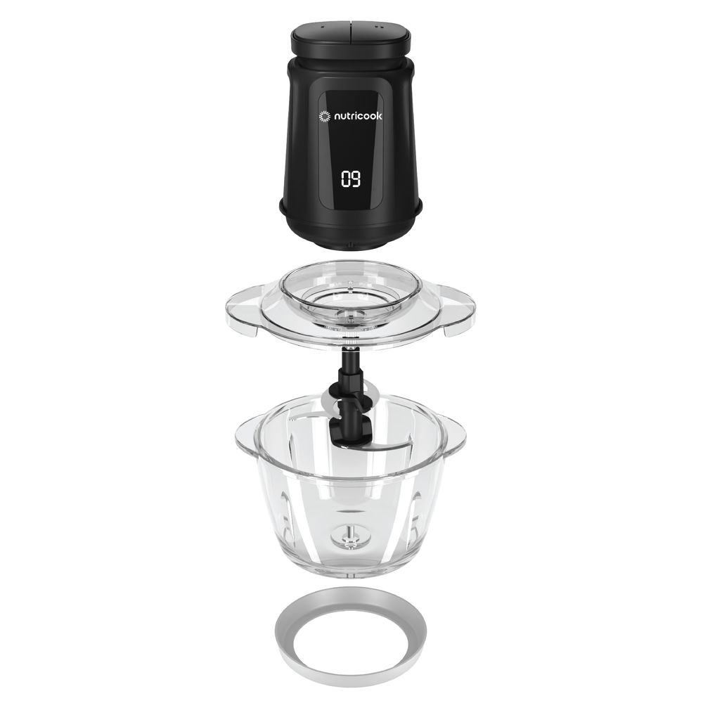 Nutricook - Choppi XL Glass Chopper And Mincer - Black - 1.2L
