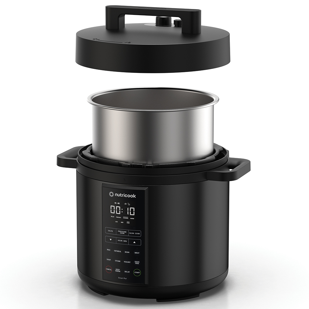 Nutricook - 9-In-1 Electric Pressure Cooker - Black - 6 L