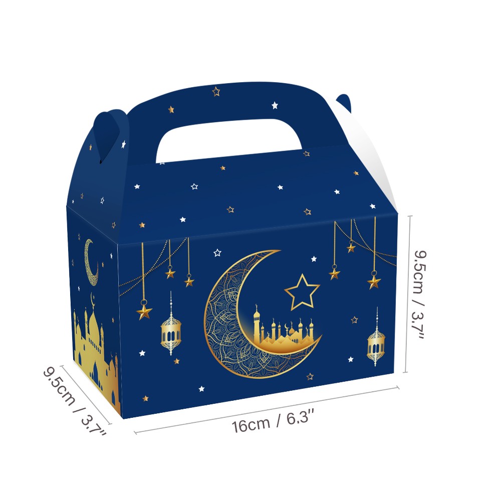 Highland - Blue & Gold Eid Mubarak Candy Gift Box - 12pcs