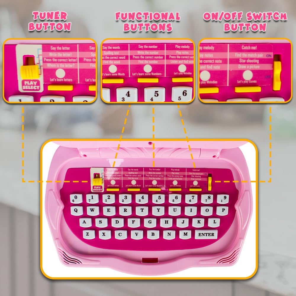 UKR - Learning Laptop Toy - Pink