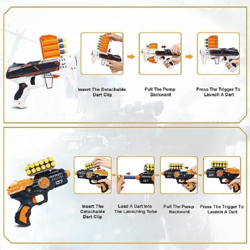 UKR - Electronic Shooting Target With 2 Foam Blaster And Dart Set