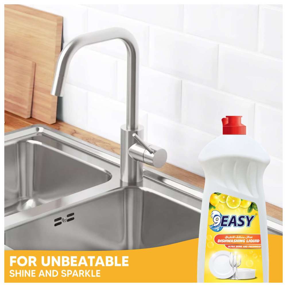 9Easy - Dishwashing Liquid - Lemon - 1 L - Pack of 3