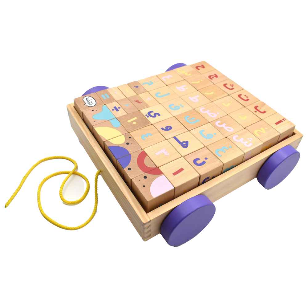 دردشة - مكعبات خشبية - 49 قطعة