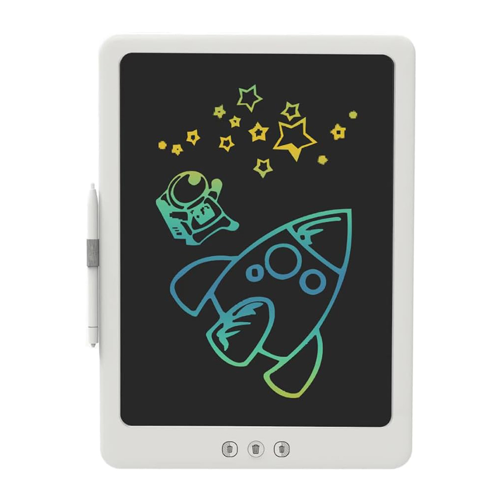 بلوبيبل - لوح كتابة إل سي دي مقاس 14 إنش - أبيض