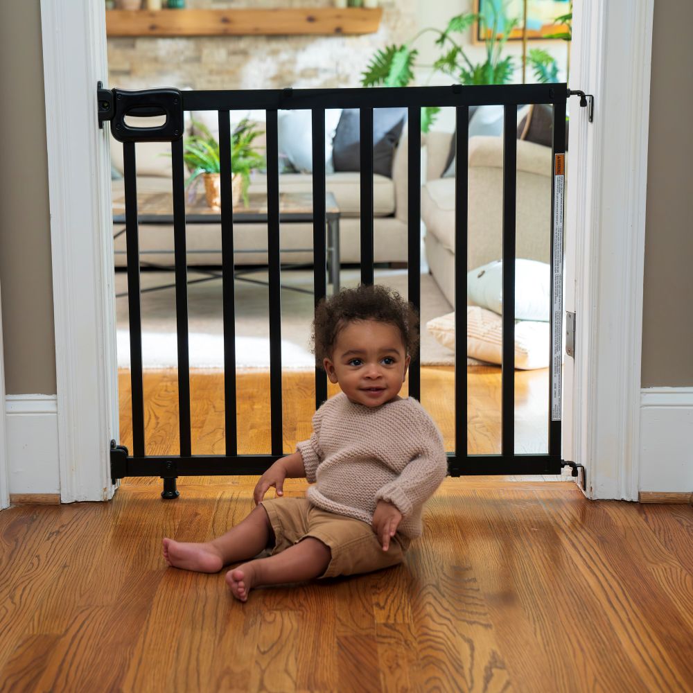 Ingenuity - Stairway Wide Pet & Baby Safety Gate - Black - 48-Inch