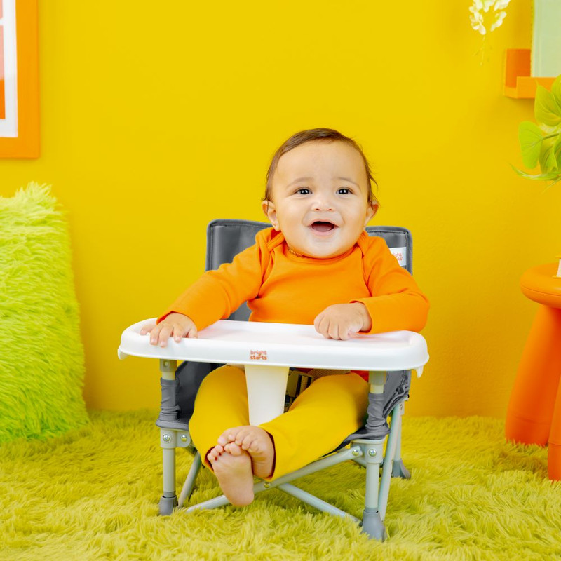 Bright Starts Pop 'N Sit Portable Booster - Grey