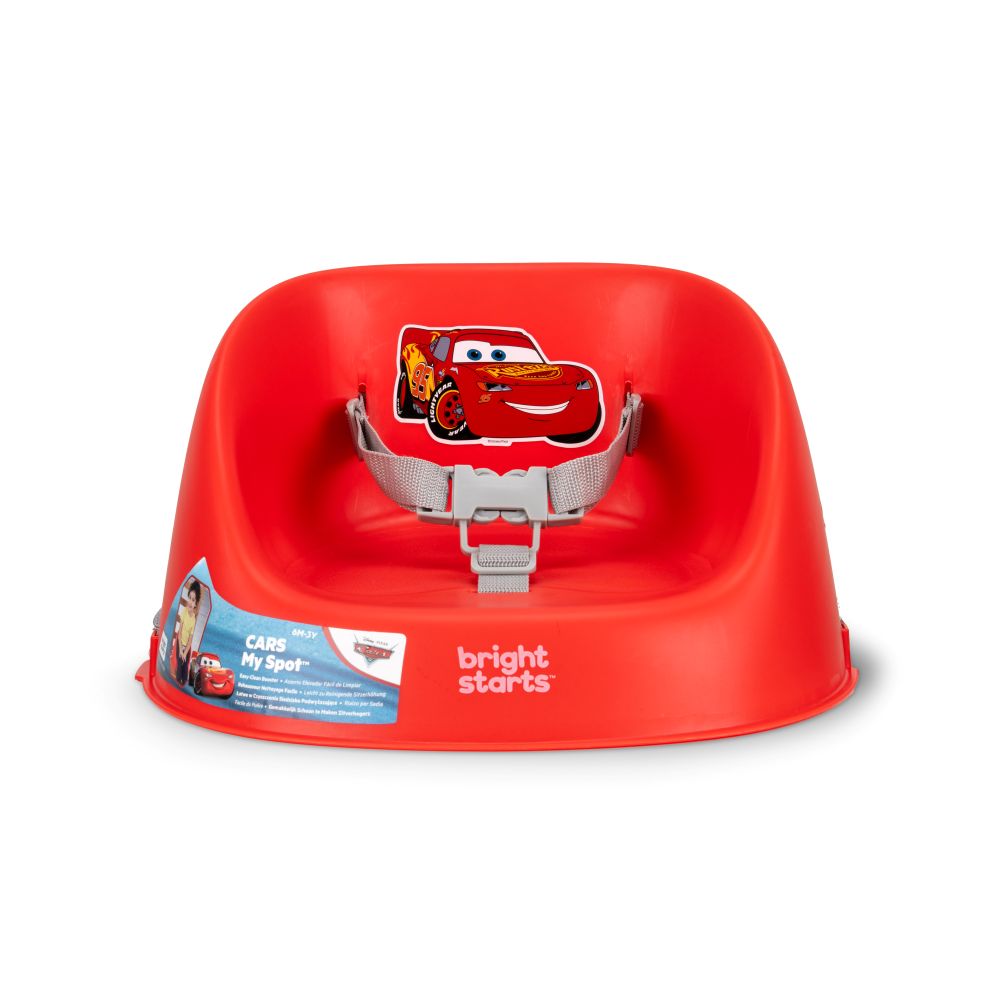 برايت ستارتس - مقعد داعم سهل التنظيف من ديزني بيكسار كارز ماي سبوت - أحمر - 6-60 شهرًا