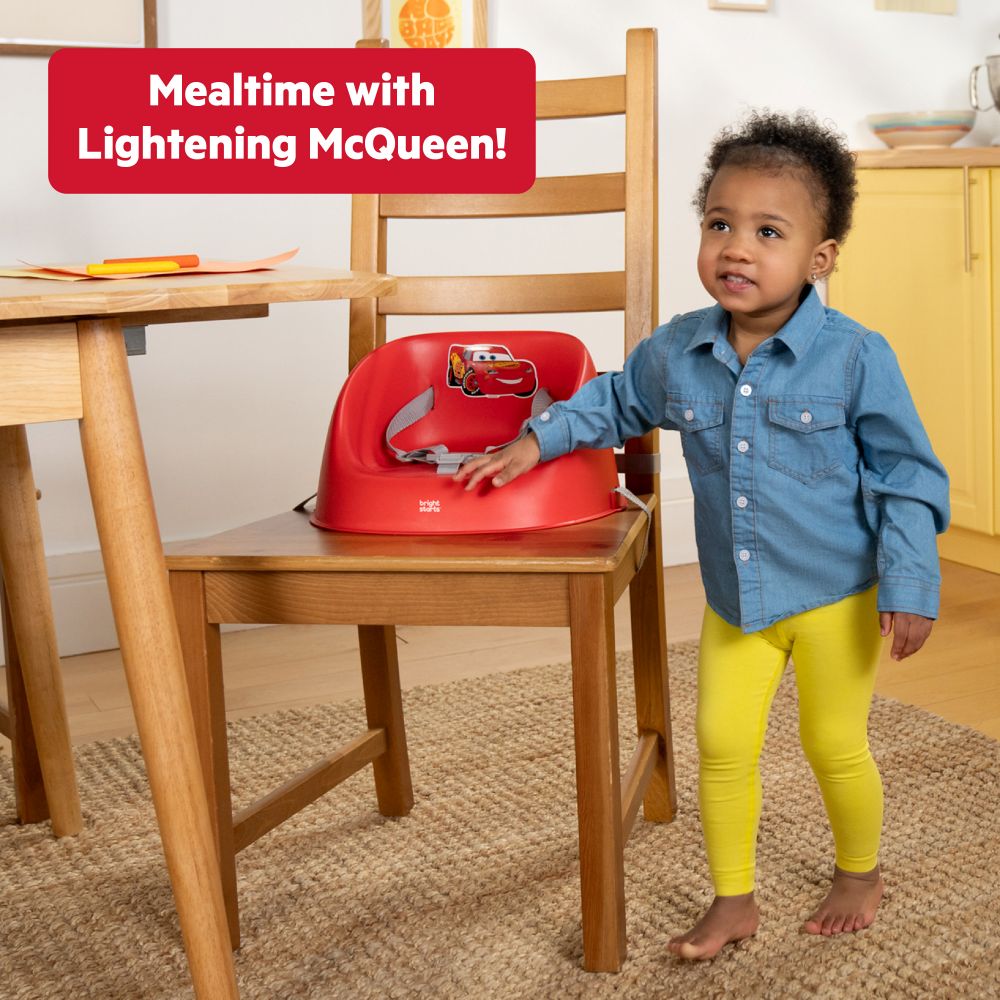 برايت ستارتس - مقعد داعم سهل التنظيف من ديزني بيكسار كارز ماي سبوت - أحمر - 6-60 شهرًا