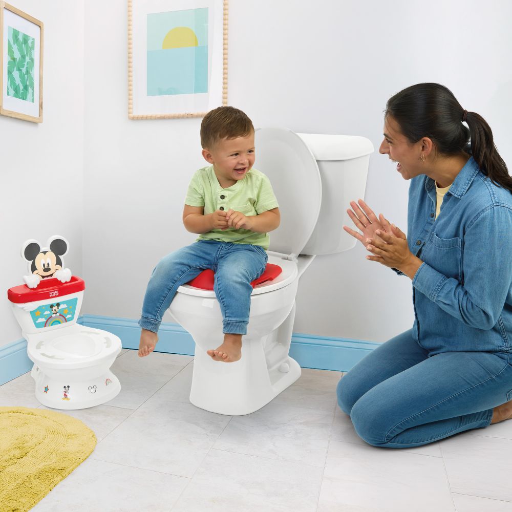 برايت ستارتس - نظام مرحاض ديزني ميكي ماي سايز 2 في 1 - أحمر - 18-48 شهرًا