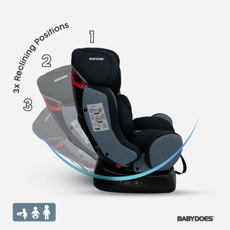بيبي دوز - كرسي سيارة للأطفال للسفر درايفر - أسود