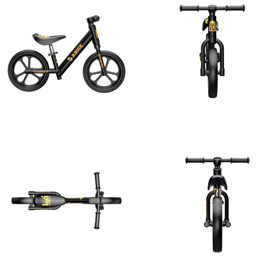 B.Duck - Kids Balance Bike With Adjustable Seat & Handlebar - Black