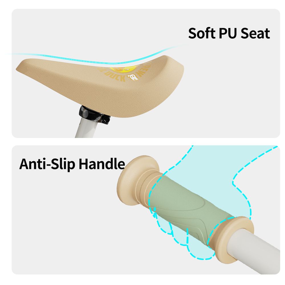 B.Duck - Kids Balance Bike With Height-Adjustable Saddle - White