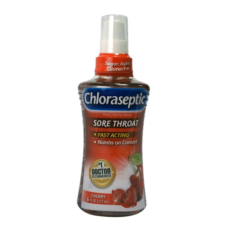 كلوراسيبتيك - بخاخ مسكن لآلام التهاب الحلق - بنكهة الكرز - 177 مل