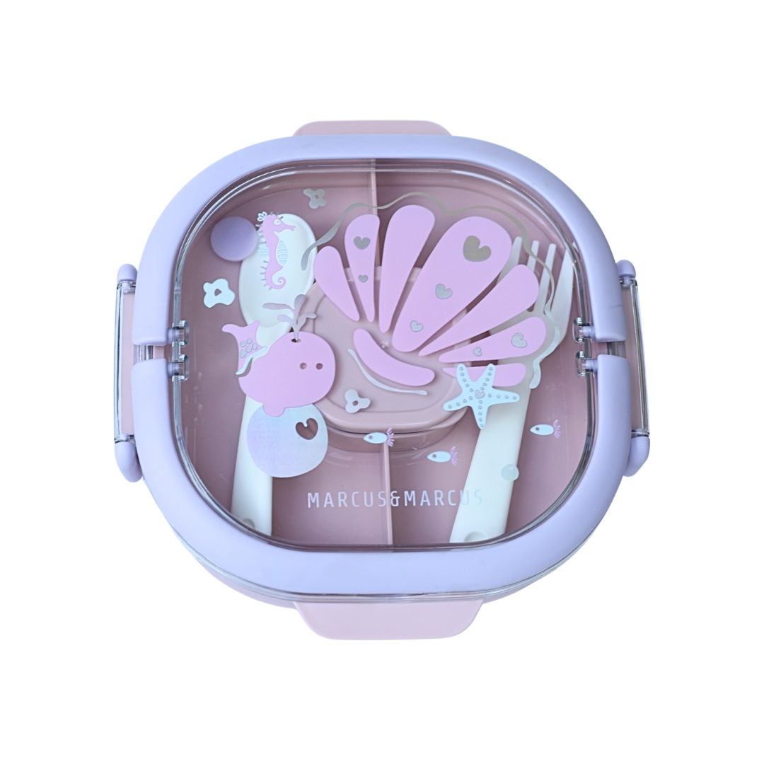 Marcus & Marcus 2 Tier Stainless Steel Lunch Box - Pink