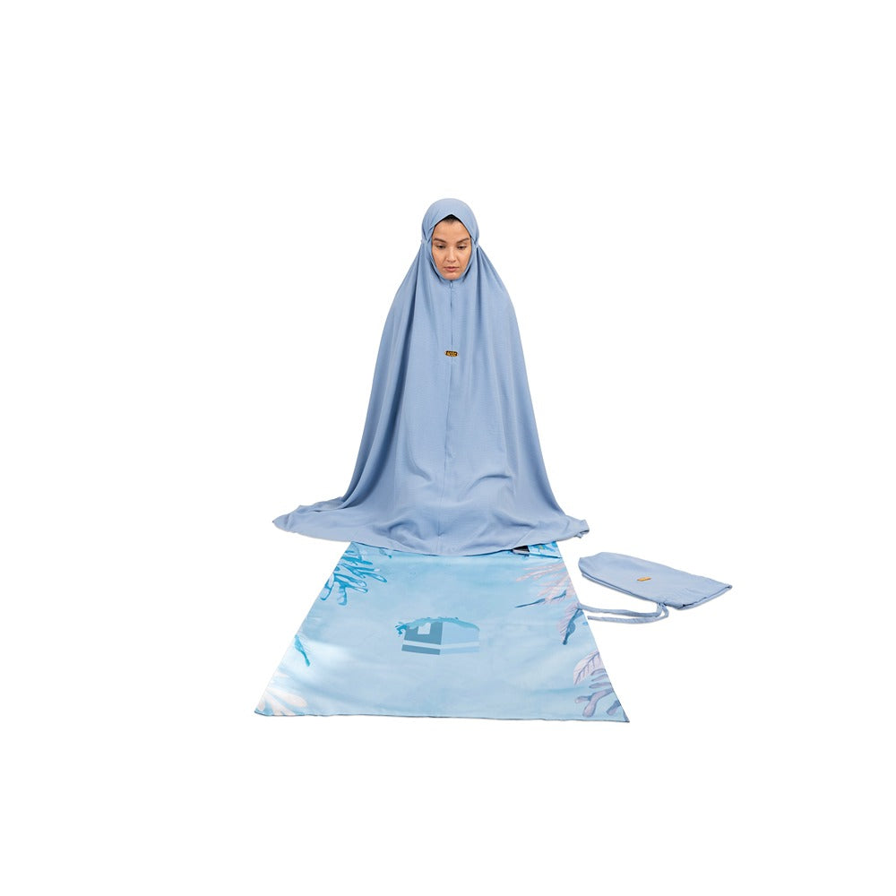 هلالفُل - طقم صلاة قطعتين - أزرق فاتح