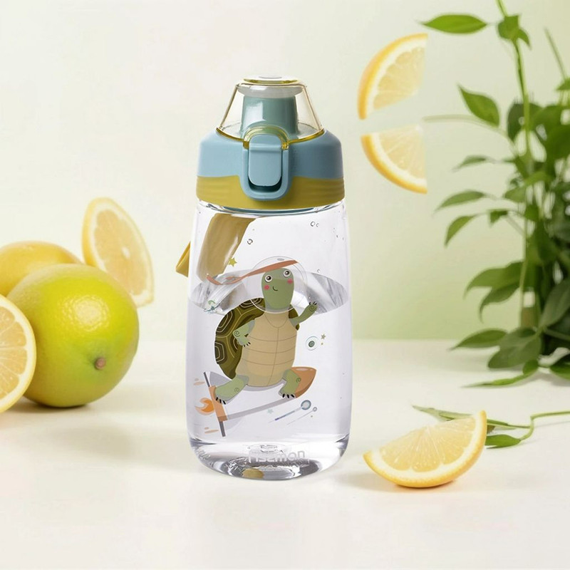 فيسمان - زمزمية ماء بلاستيك - سلحفاة - أزرق - 500 مل