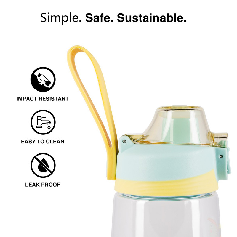 فيسمان - زمزمية ماء بلاستيك - سلحفاة - أزرق - 500 مل