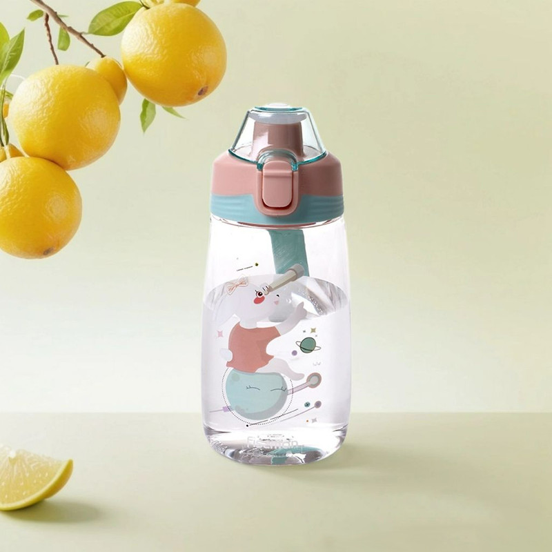 فيسمان - زمزمية ماء بلاستيك - أرنب - زهري - 500 مل