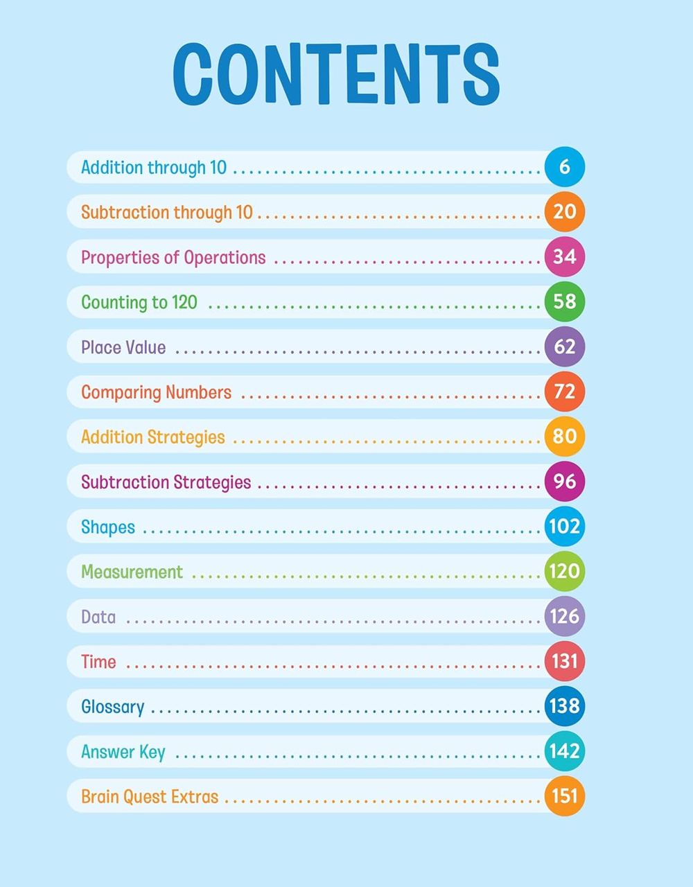 Math Workbook: Grade 1