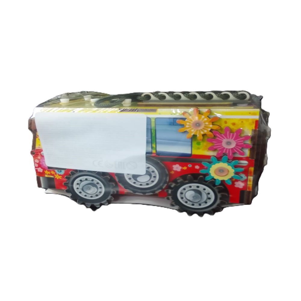 فوفا - لوحة تعليمية خشبية حافلة مشغولة